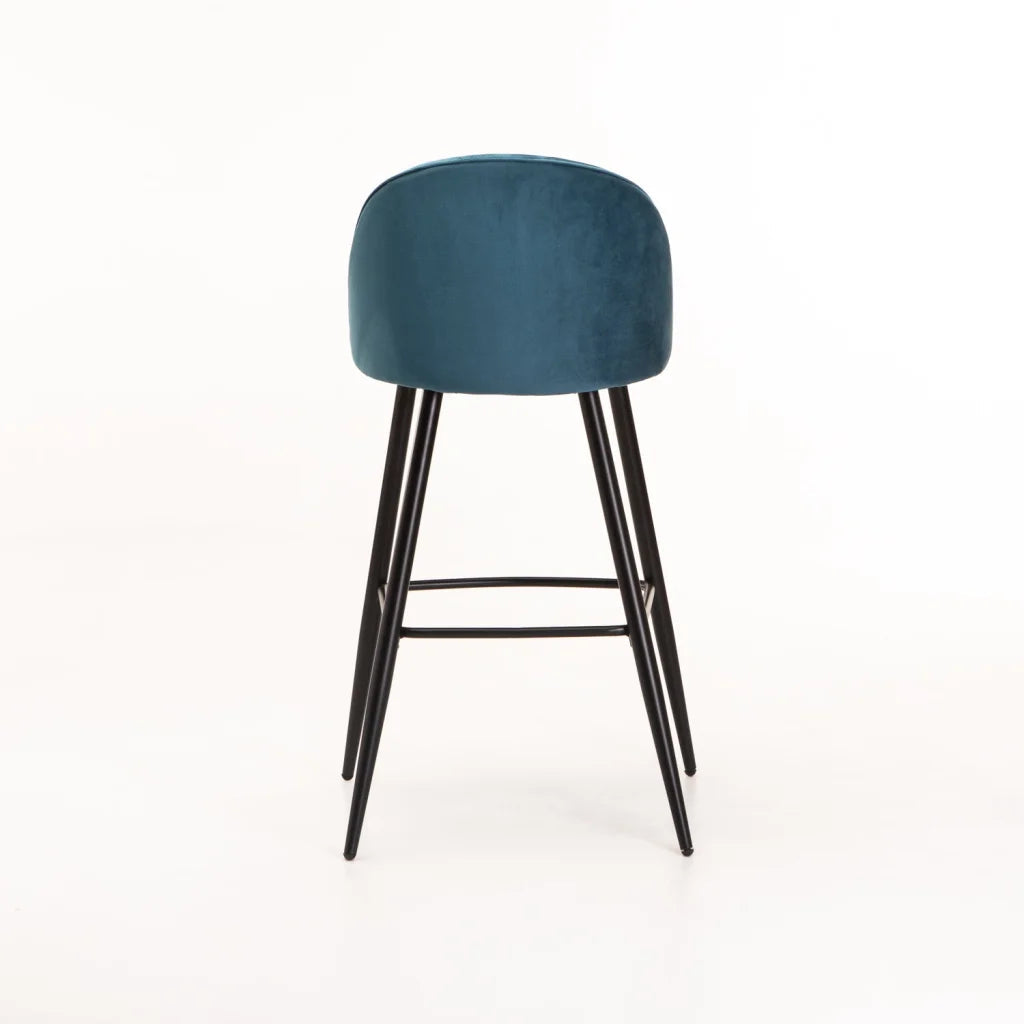 Extreme Velvet  Barstool - Blue