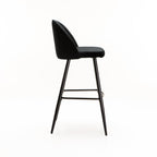 Extreme Velvet Kitchen Stool - Black