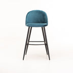 Extreme Velvet Kitchen Stool - Blue