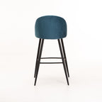 Extreme Velvet Kitchen Stool - Blue