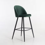 Extreme Velvet Kitchen Stool - Green