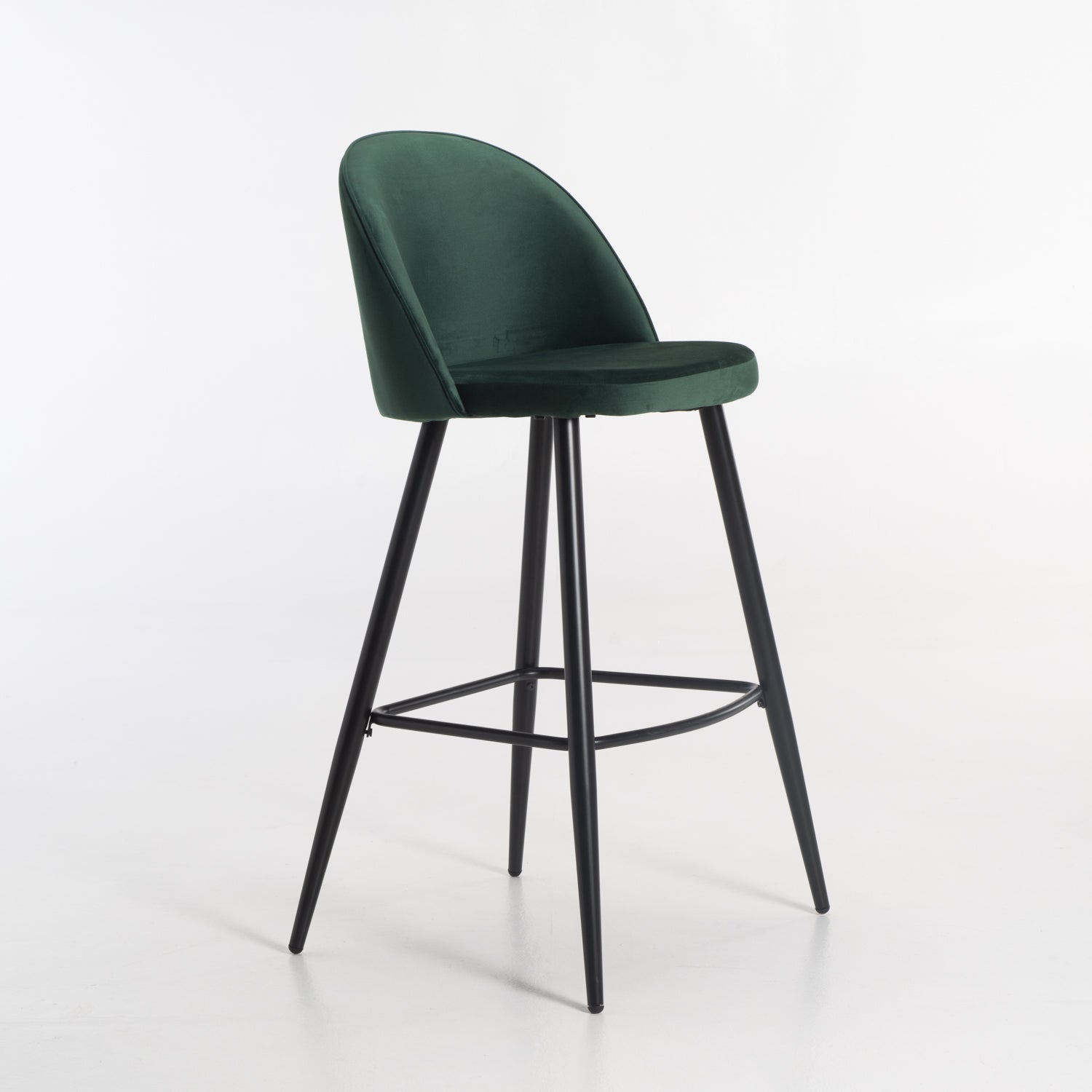 Extreme Velvet Kitchen Stool - Green