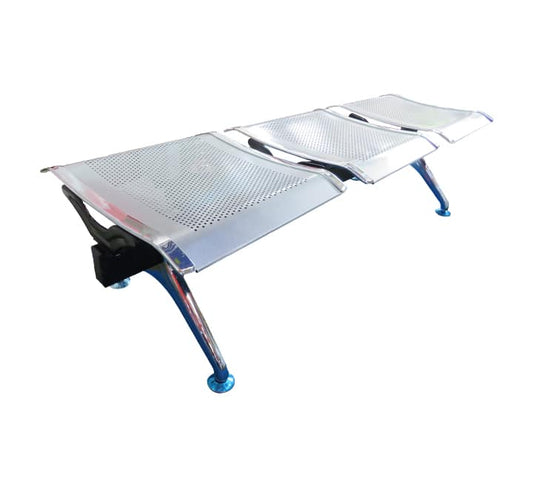 3 Seater Flash Silver Waiting Area Bench