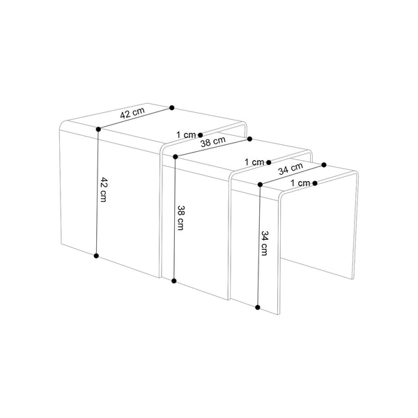 Clear Flute Reagul Glass Table
