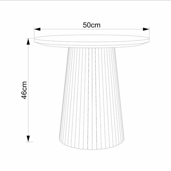 Madeira 50cm Round Solid Coffee Table - Dark Brown