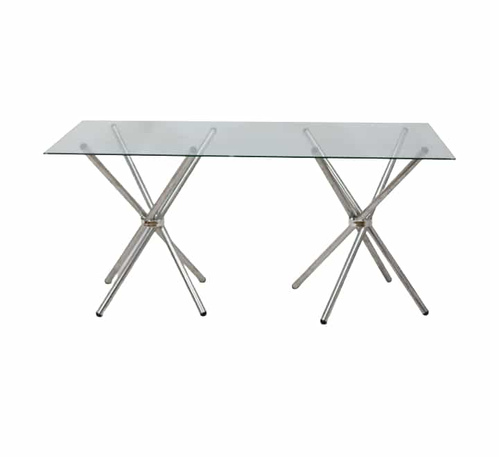 Rectangular glass table
