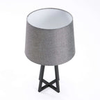 Gael  Black Metal Base - Grey Fabric Shade