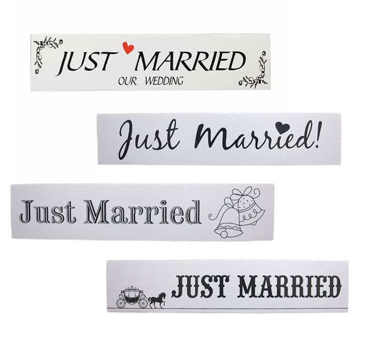 Just Married Board Assorted Designs