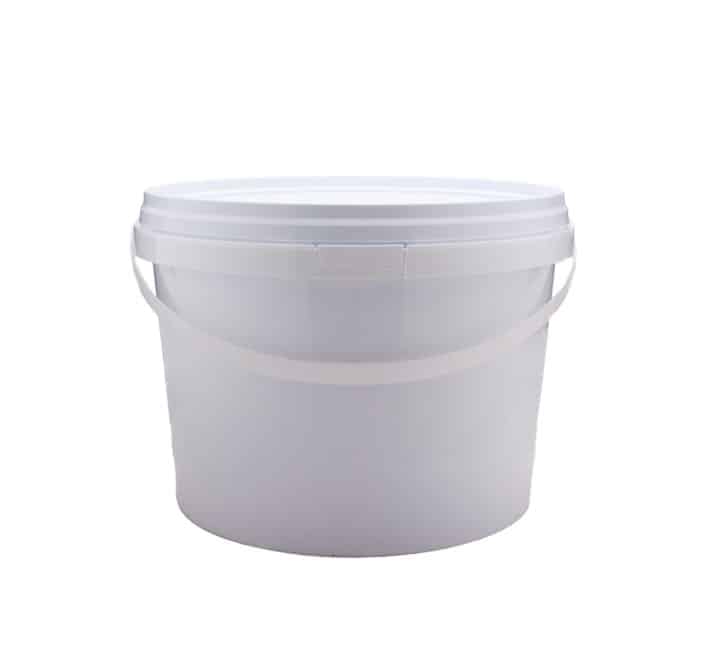 White Economy Bucket with Lid 5L