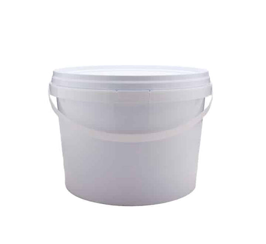 White Economy Bucket with Lid 5L
