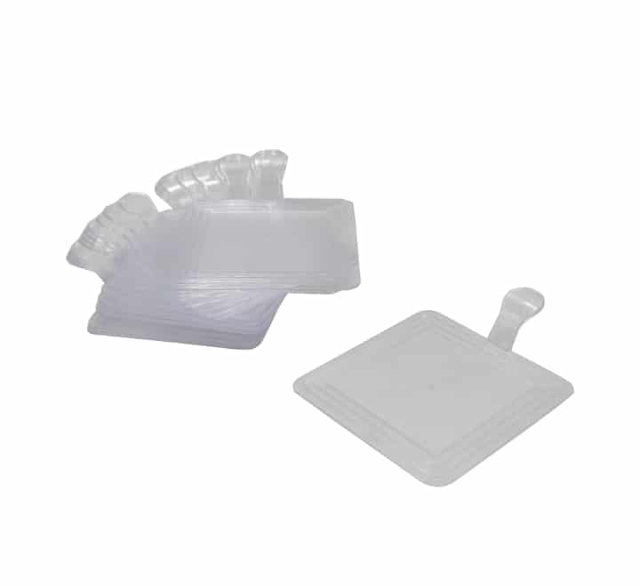 Square Plastic Cake Slice Base 20pc