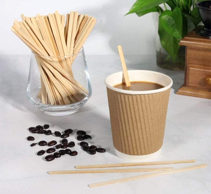 50pcs Wooden Stirring Sticks 140mm