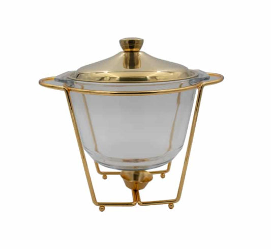 Round Food Warmer Gold 4Ltr