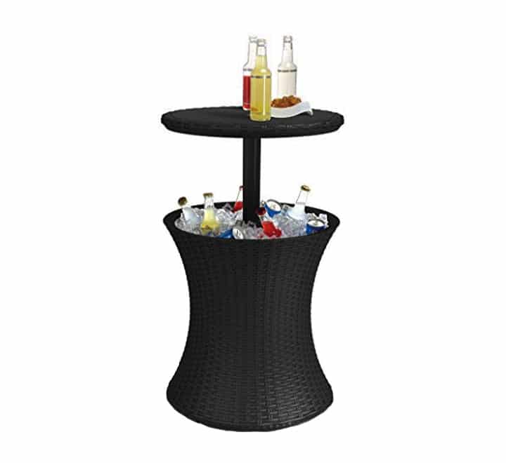 Rattan Ice Bucket Table