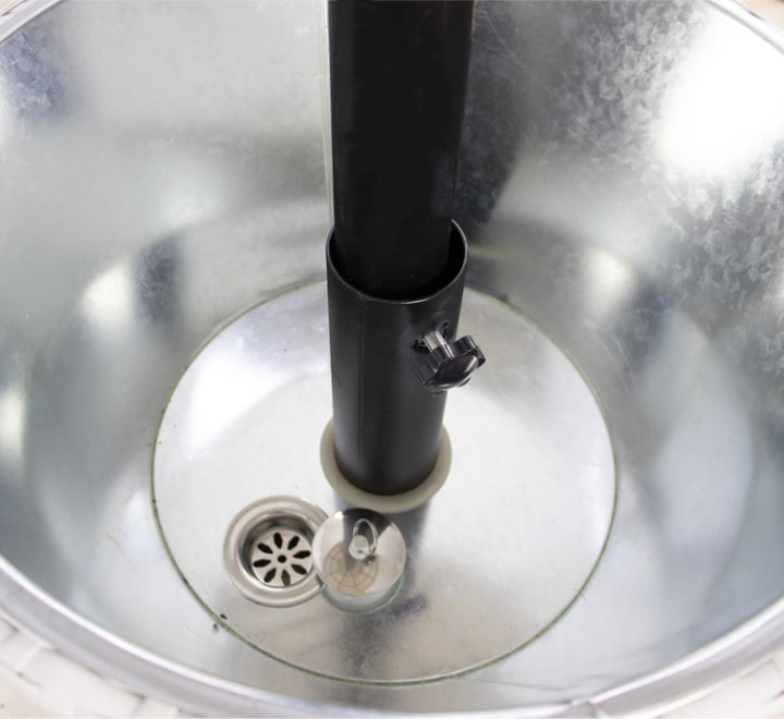 Rattan Ice Bucket Table