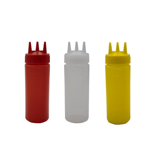 Round Sauce Bottles 3pack (350ml)