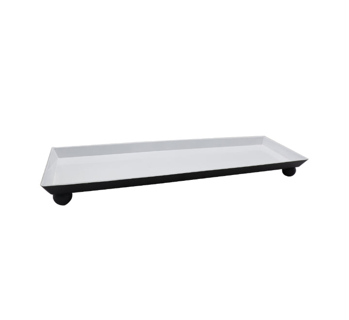 Plastic Rectangular Tray White