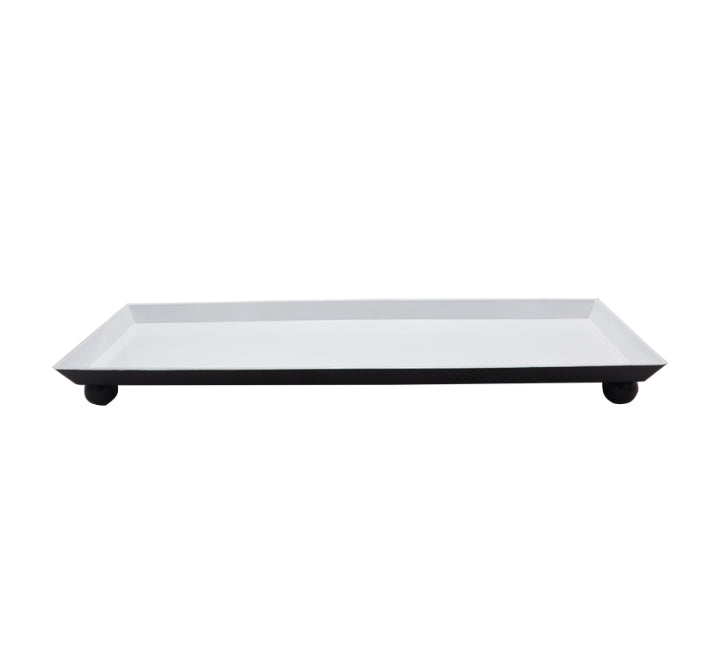 Plastic Rectangular Tray White