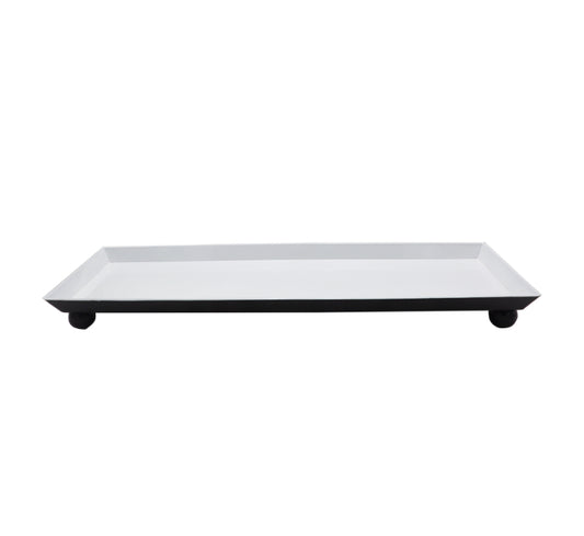 Plastic Rectangular Tray White