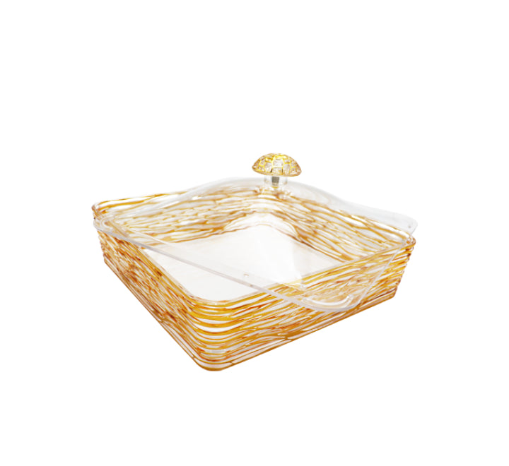 Square Acrylic Tray with Lid