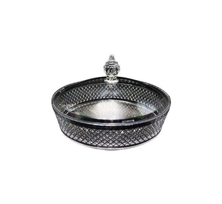Clear Acrylic Round Tray with Lid