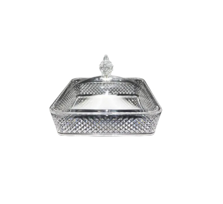 Clear Acrylic Square Tray with Lid