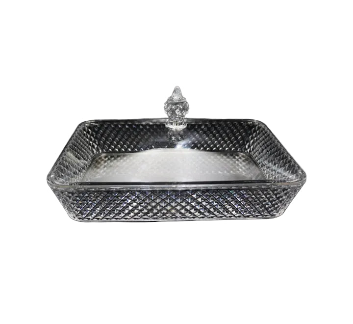 Clear Acrylic Rectangular Tray with Lid