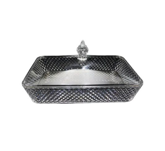 Clear Acrylic Rectangular Tray with Lid