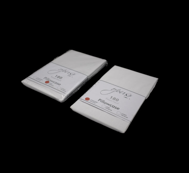180 Thread Count White Pillowcase