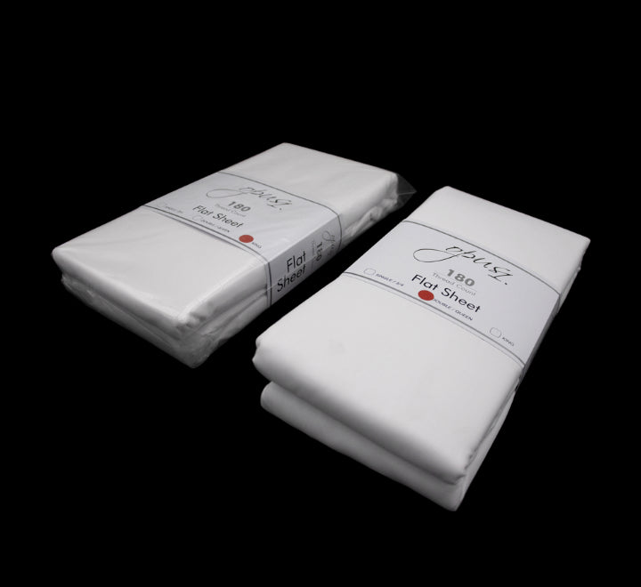 180 Thread Count Flat Sheet White