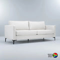 Haben Fabric 3 Seater Couch - Cream/Black Leg