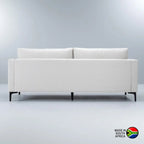 Haben Fabric 3 Seater Couch - Cream/Black Leg