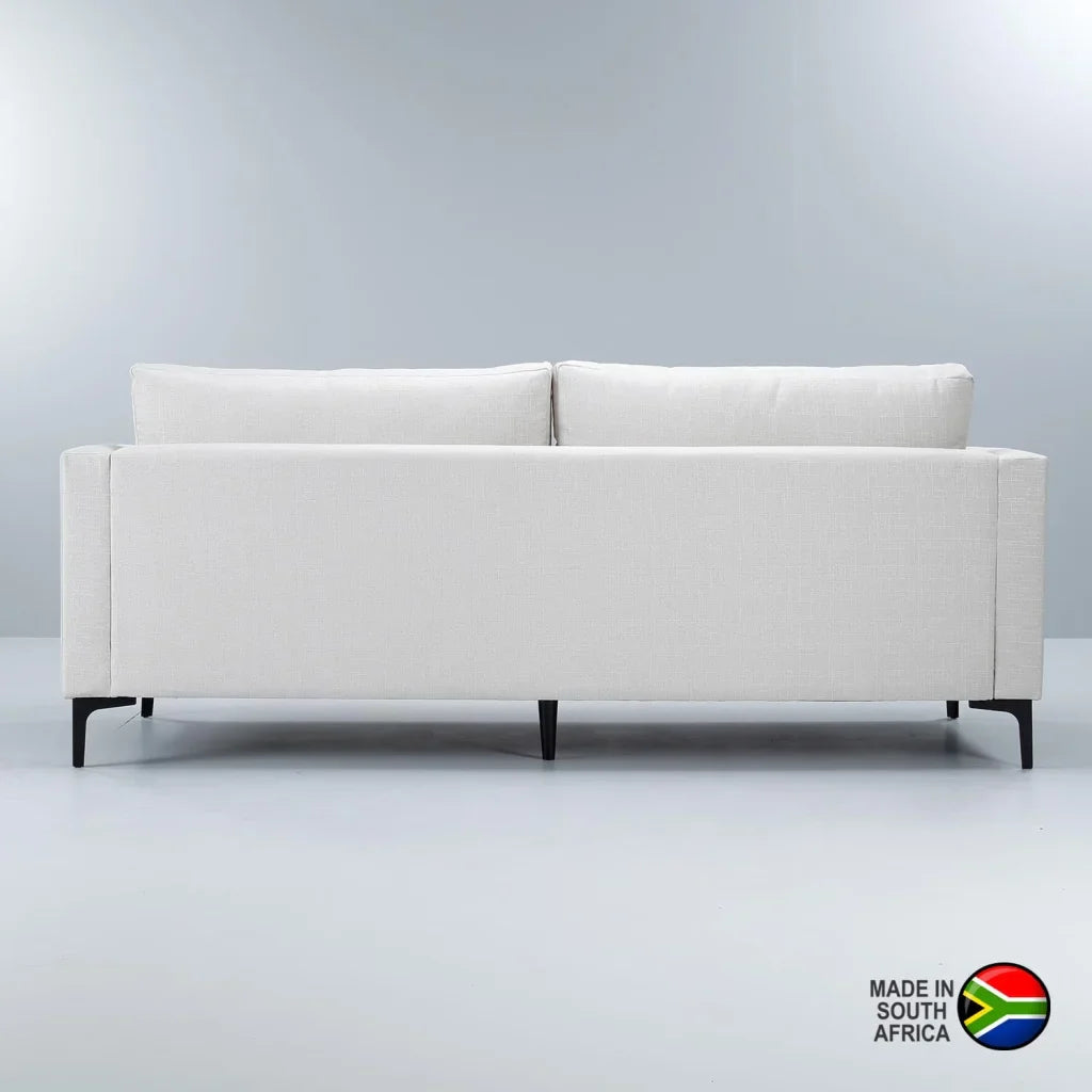 Haben Fabric 3 Seater Couch - Cream/Black Leg