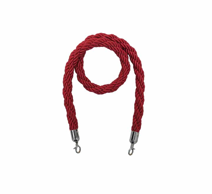 Twisted Stanchion Rope With Silver Clip