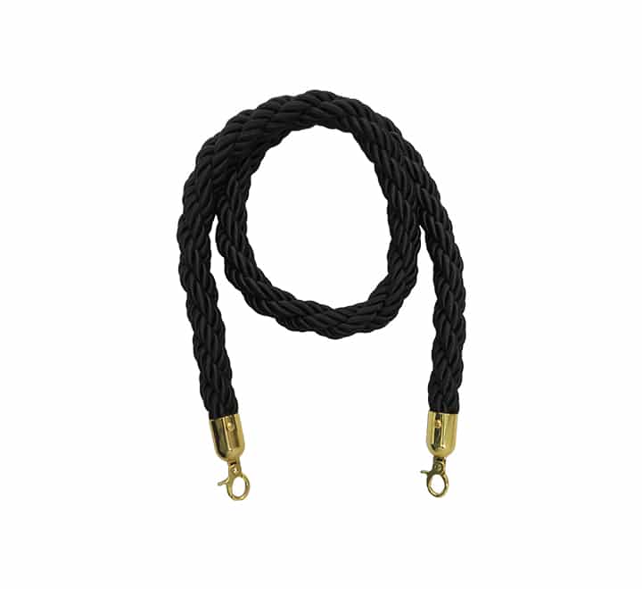 Twisted Stanchion Ropes With Gold Clip