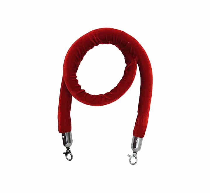 Velvet Stanchion Rope With Silver Clip