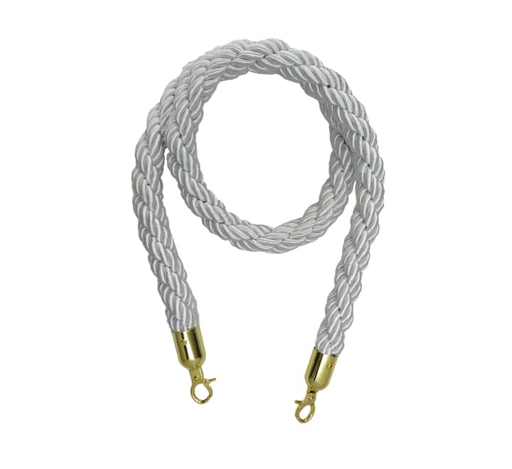 Twisted Stanchion Ropes With Gold Clip