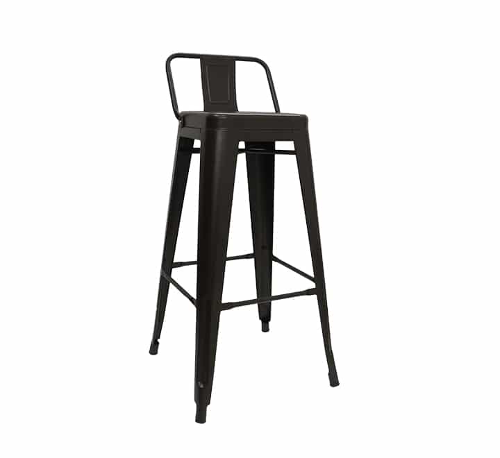 Replica Low Back Tolix Bar Stool - Brown
