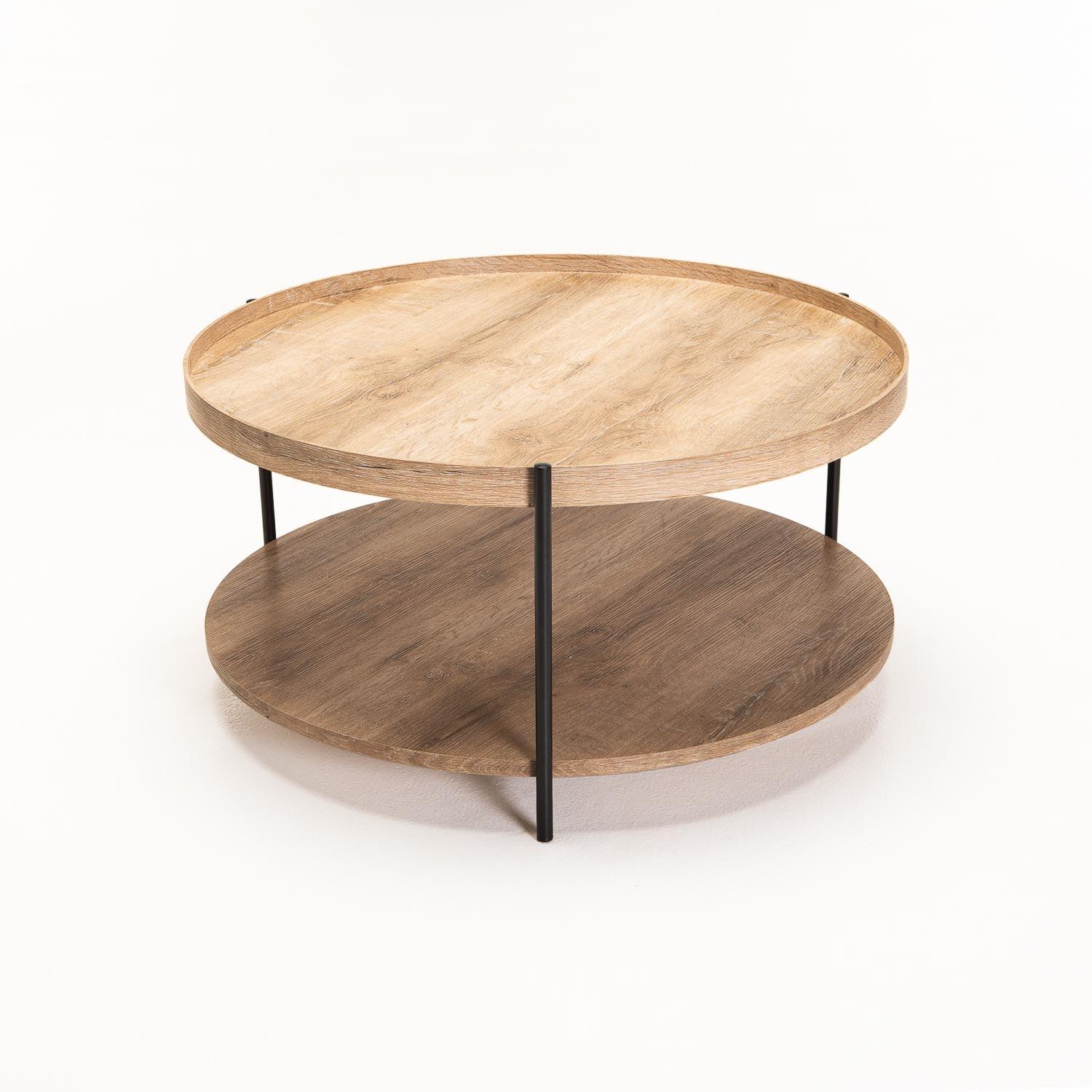 Irish 80cm Round Coffee Table - Oak