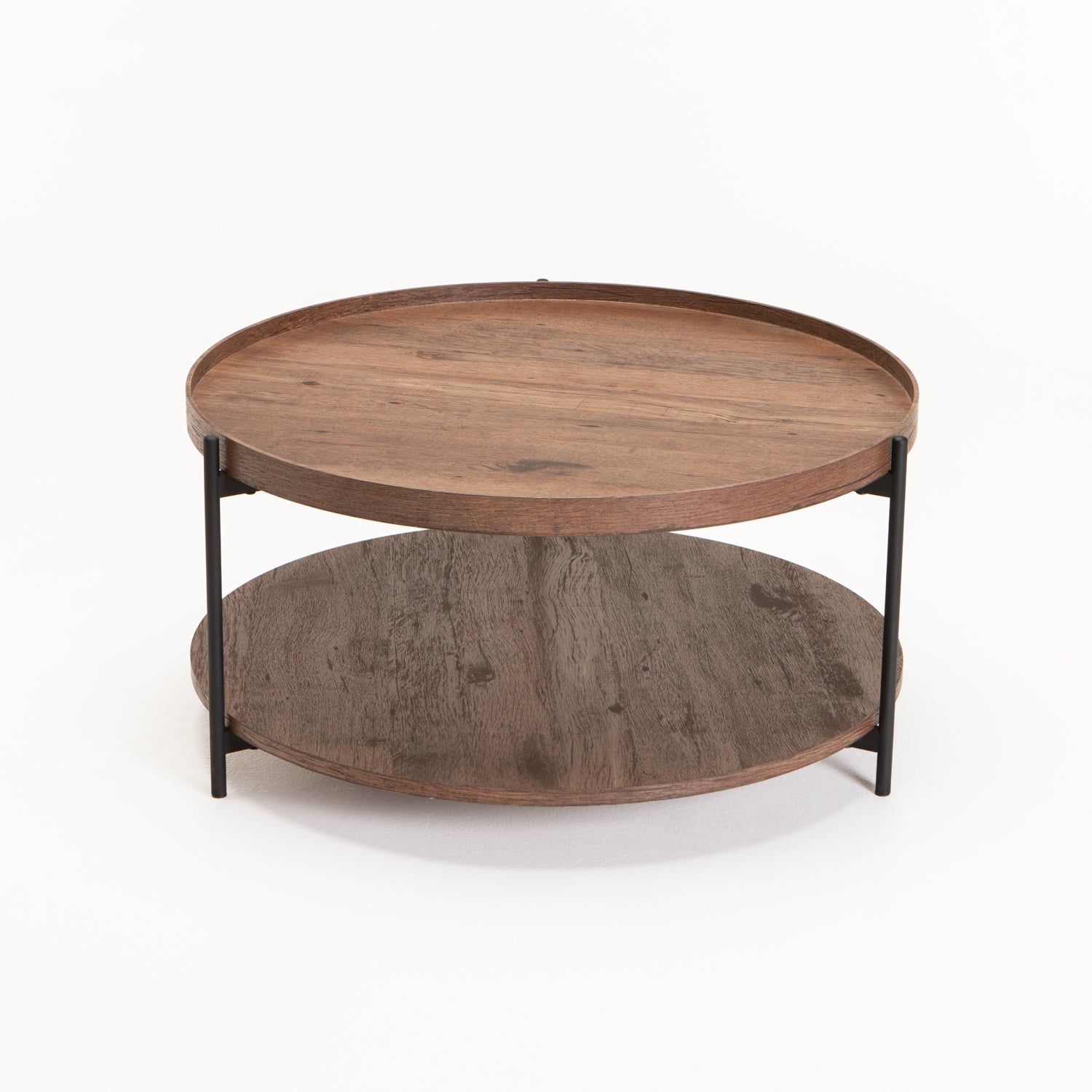 Irish 80cm Round Coffee Table - Walnut
