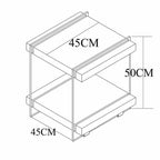 Juju 45x45cm 8MM Glass Side Table - Oak