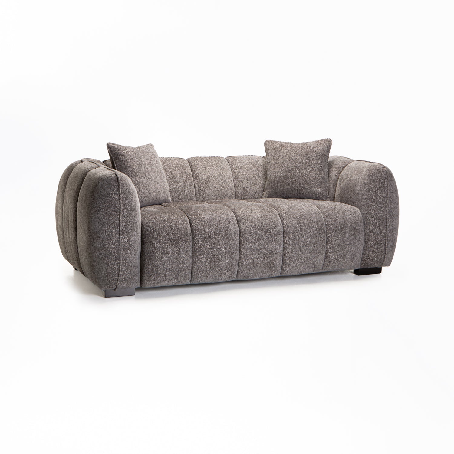 Jacottet Fabric 2 Seater Couch - Grey