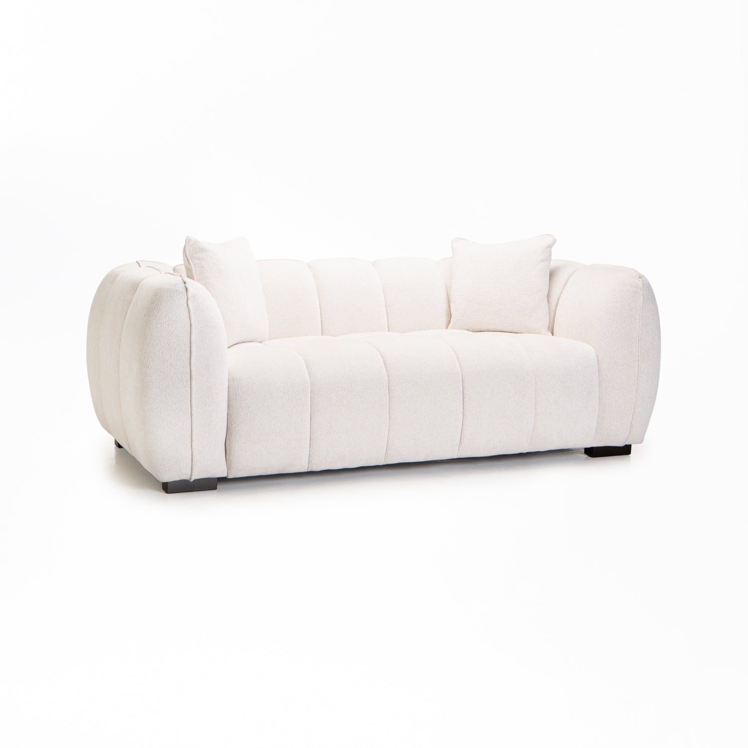 Jacottet Fabric 2 Seater Couch - Oatmeal