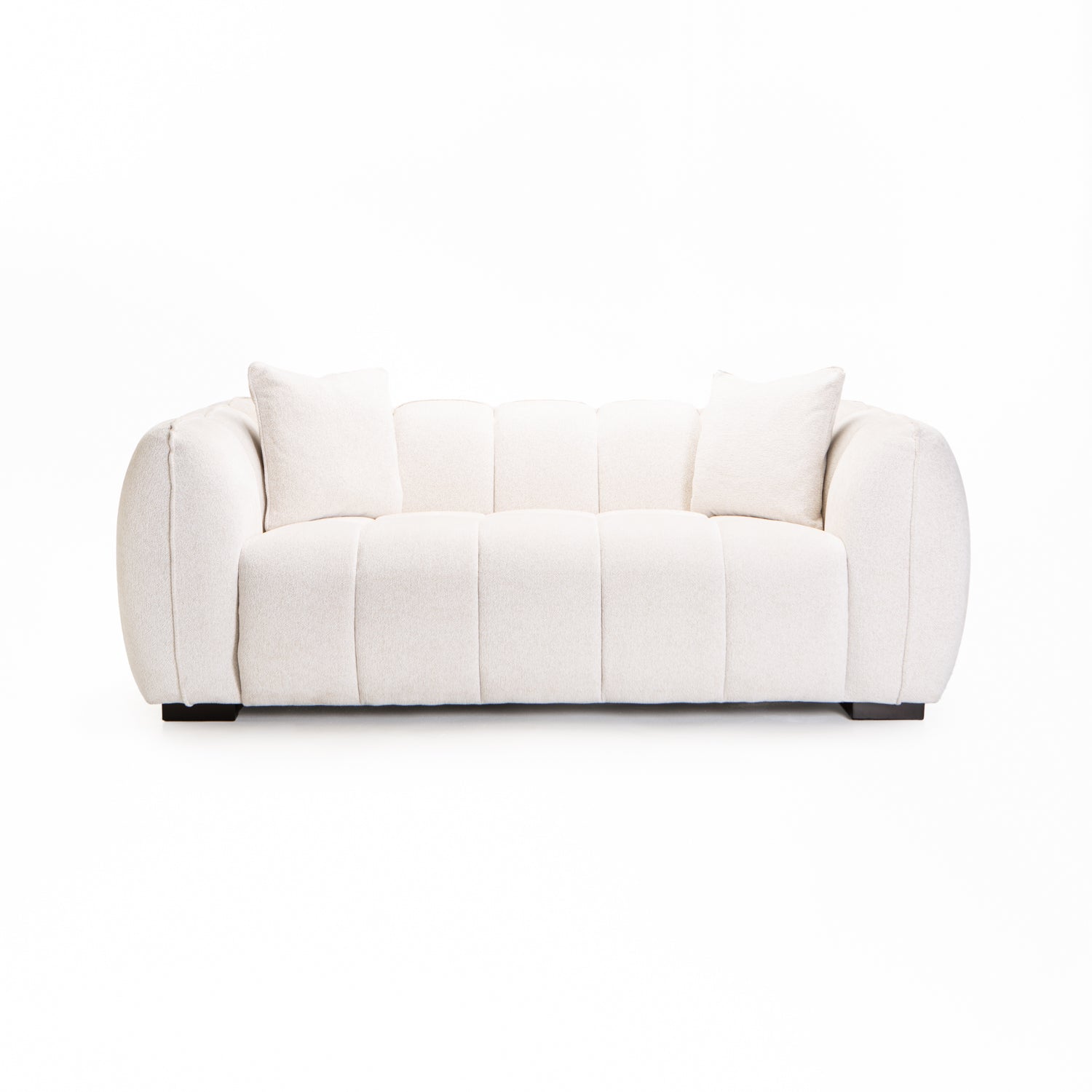 Jacottet Fabric 2 Seater Couch - Oatmeal