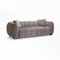 Jacottet Fabric 3 Seater Couch - Grey