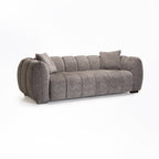Jacottet Fabric 3 Seater Couch - Grey