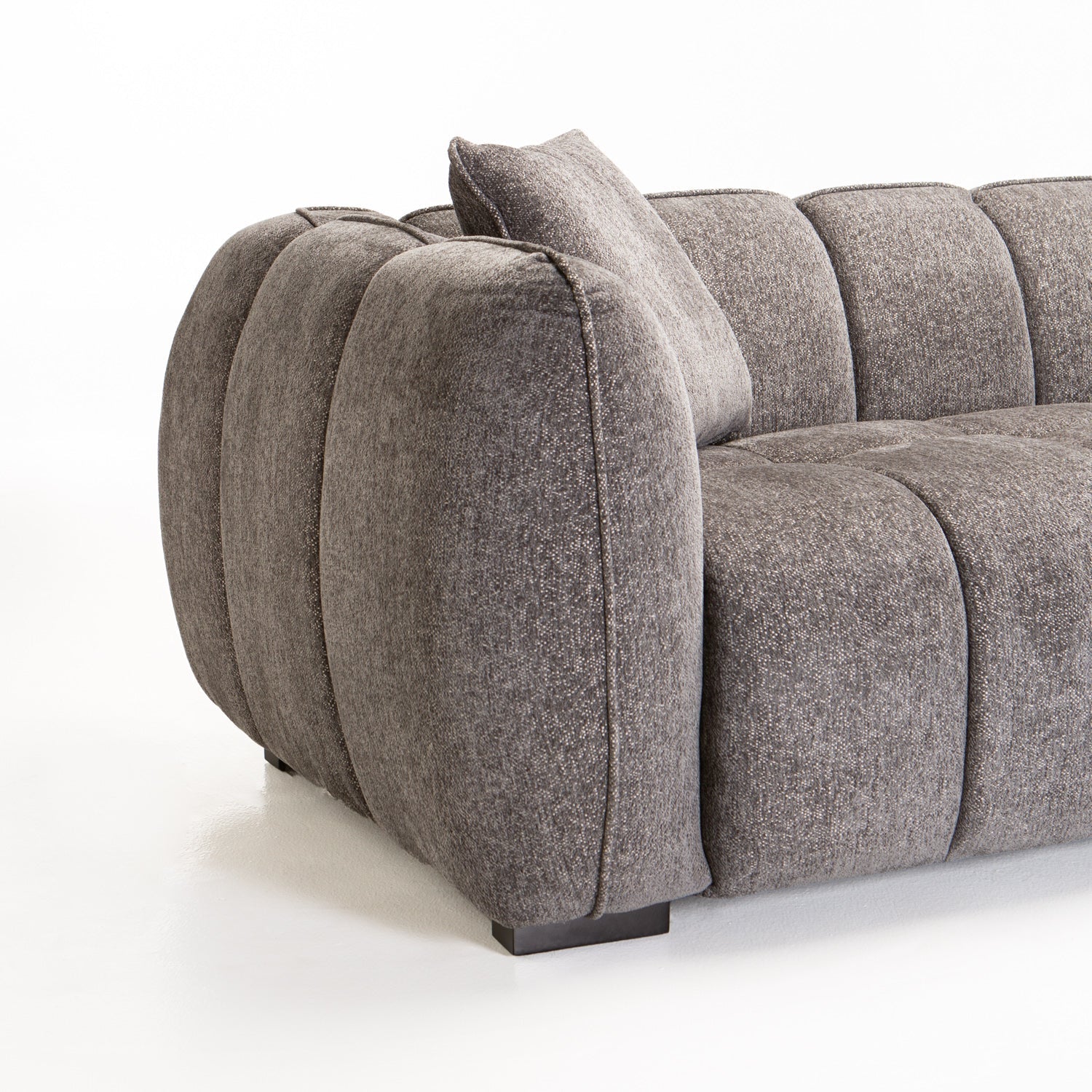 Jacottet Fabric 3 Seater Couch - Grey