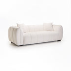 Jacottet Fabric 3 Seater Couch - Oatmeal