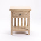 Juniper Whitewash 1 Drawer Pedestal