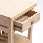 Juniper Whitewash 1 Drawer Pedestal